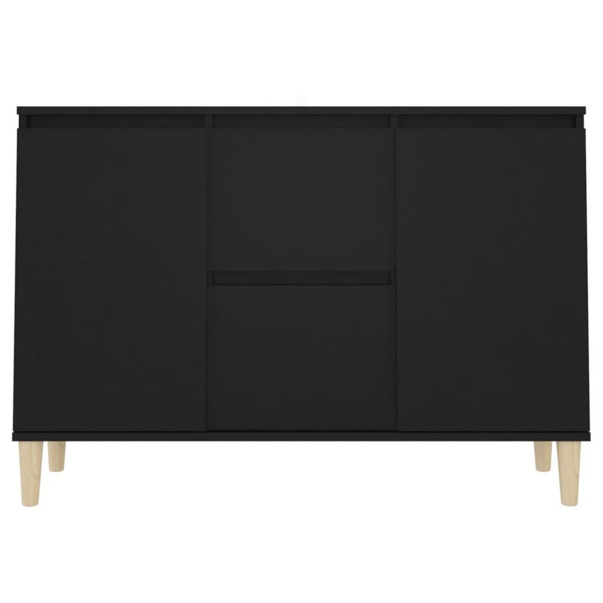VIDAXL Buffet noir 101x35x70 cm bois d'ingenierie