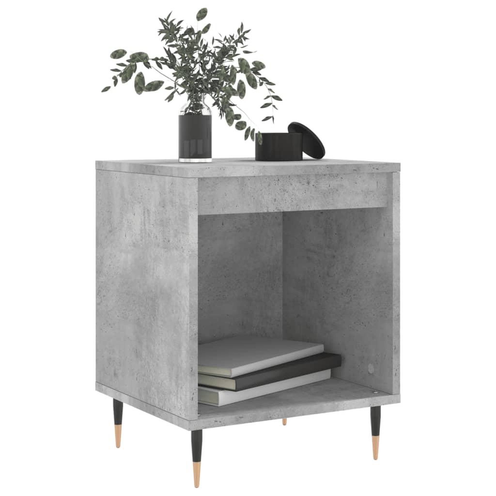 Voir la diapositive 3 : VIDAXL Tables de chevet 2 pcs gris beton 40x35x50 cm bois d'ingenierie
