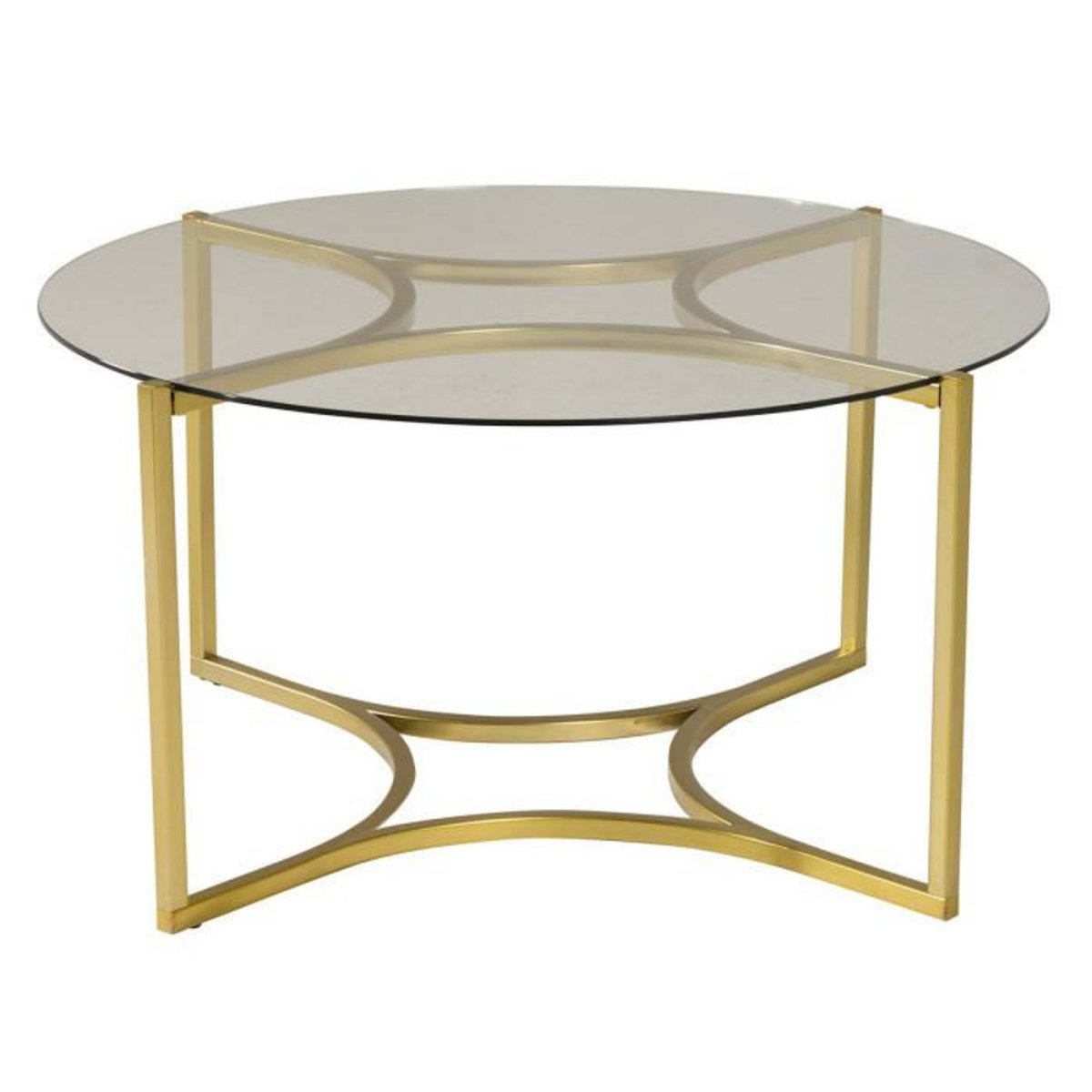 Paris Prix Table Basse Design en Verre  Kivik  90cm Or