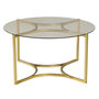 Voir la diapositive 1 : Paris Prix Table Basse Design en Verre  Kivik  90cm Or