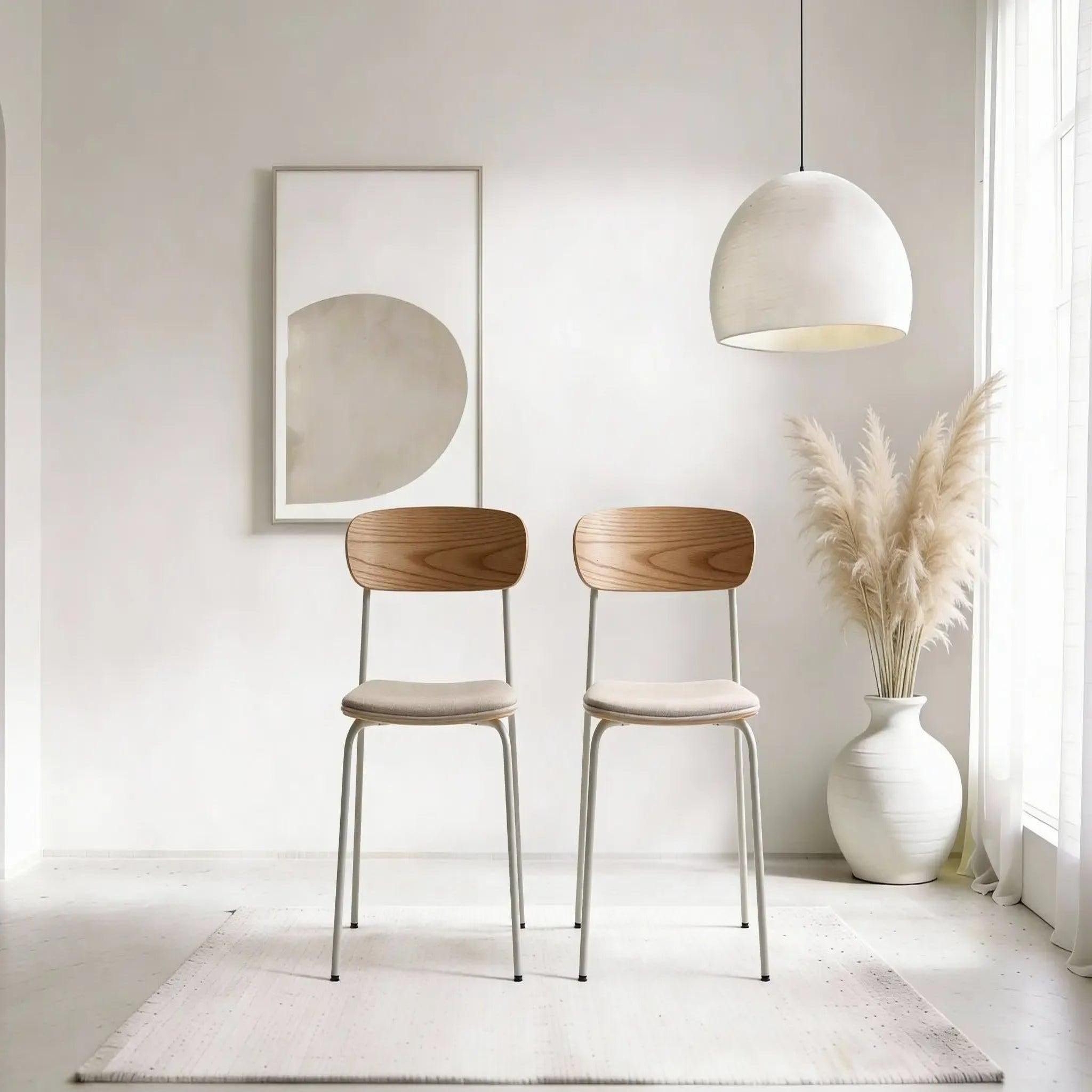 Voir la diapositive 2 : CASANOVA PARIS Olen - lot de 2 chaises pieds en métal
