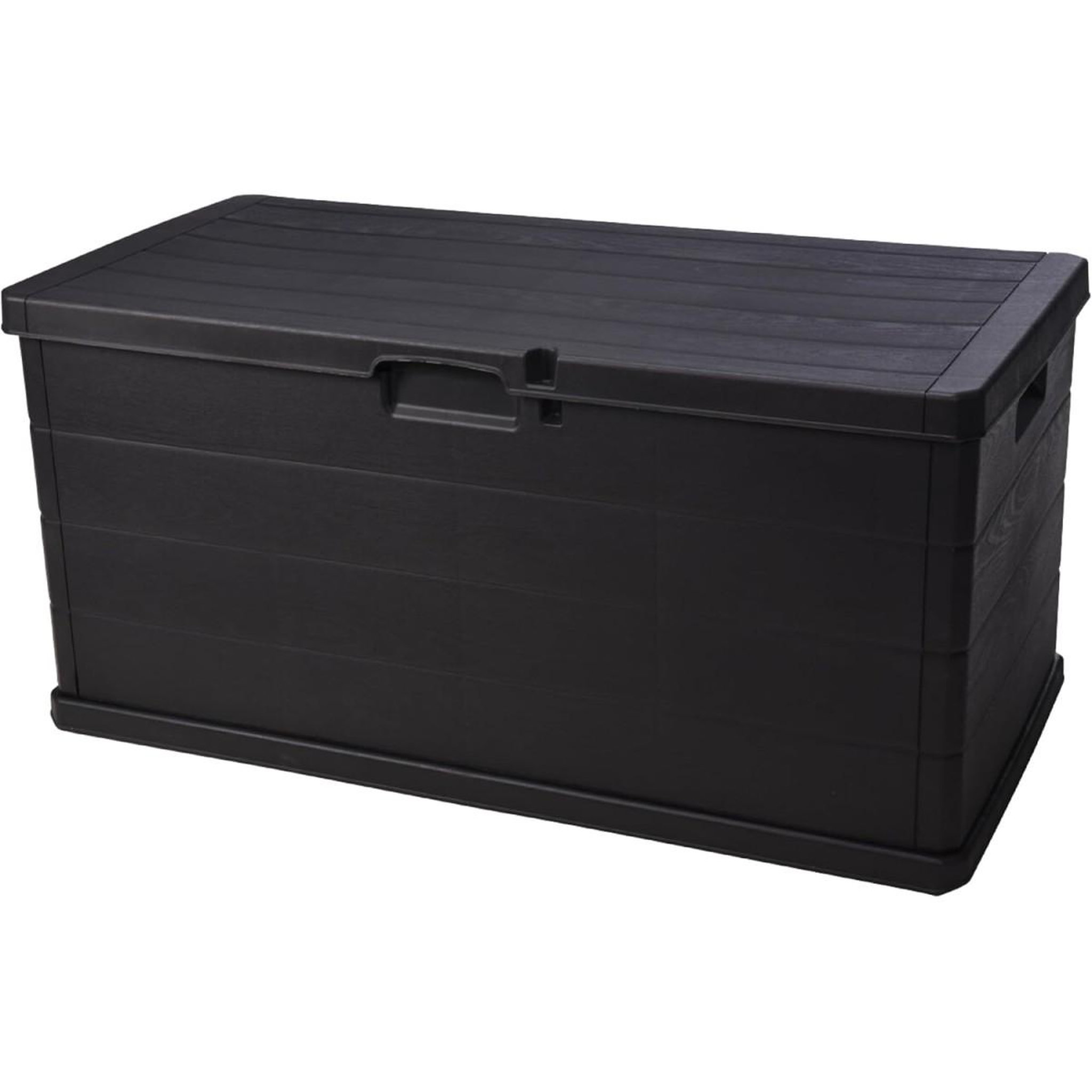 IPAE-PROGARDEN Coffre de rangement extérieur 340l - coffre de jardin anthracite 118x59x57cm - poignées de transport - cadenassable