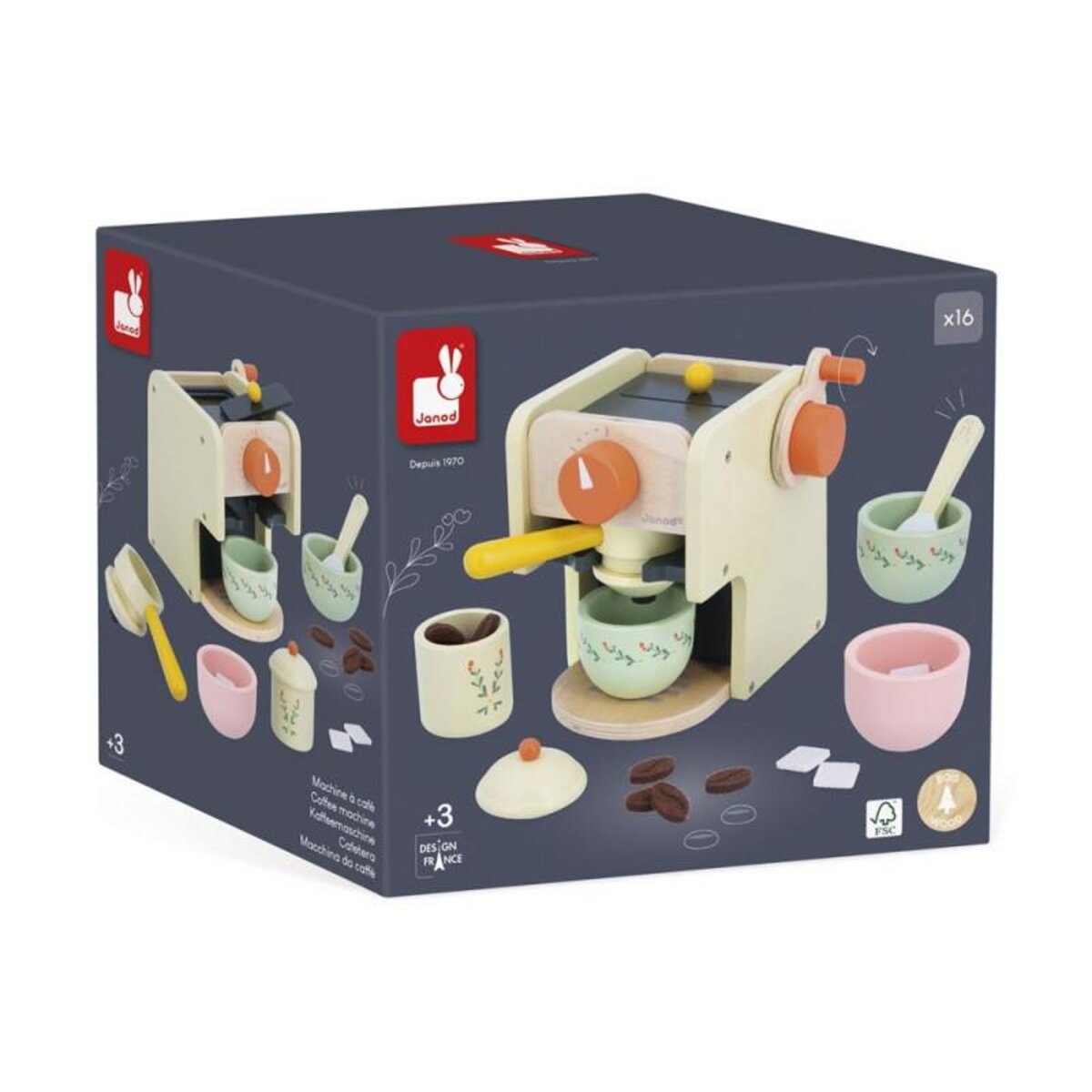JANOD Jeu d imitation Janod Mamie Soleil Machine à café