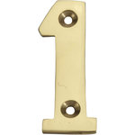 CENTRALE BRICO Chiffre 1 en laiton poli H.5.1 x l.3.5 cm