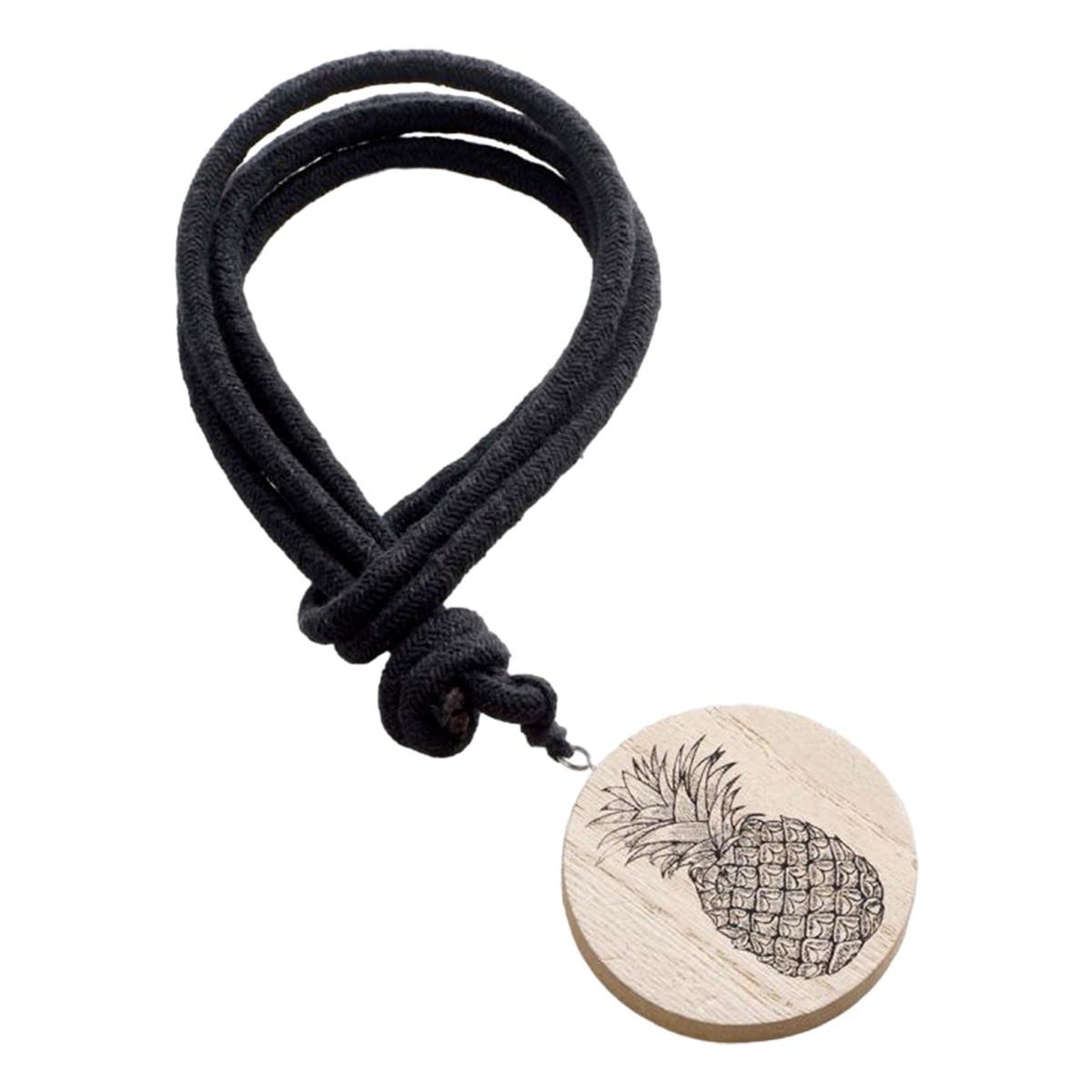 Douceur d'Intérieur Embrasse de rideau en bois  guarani  41cm noir