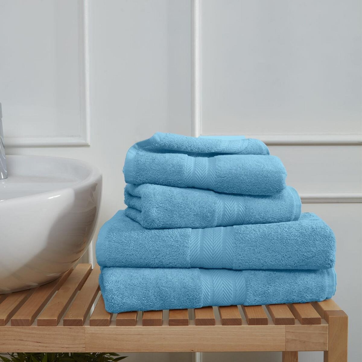 Sensei Maison Ensemble de bain 4 pièces (2 draps de bain + 2 serviettes de toilette) LUXURY