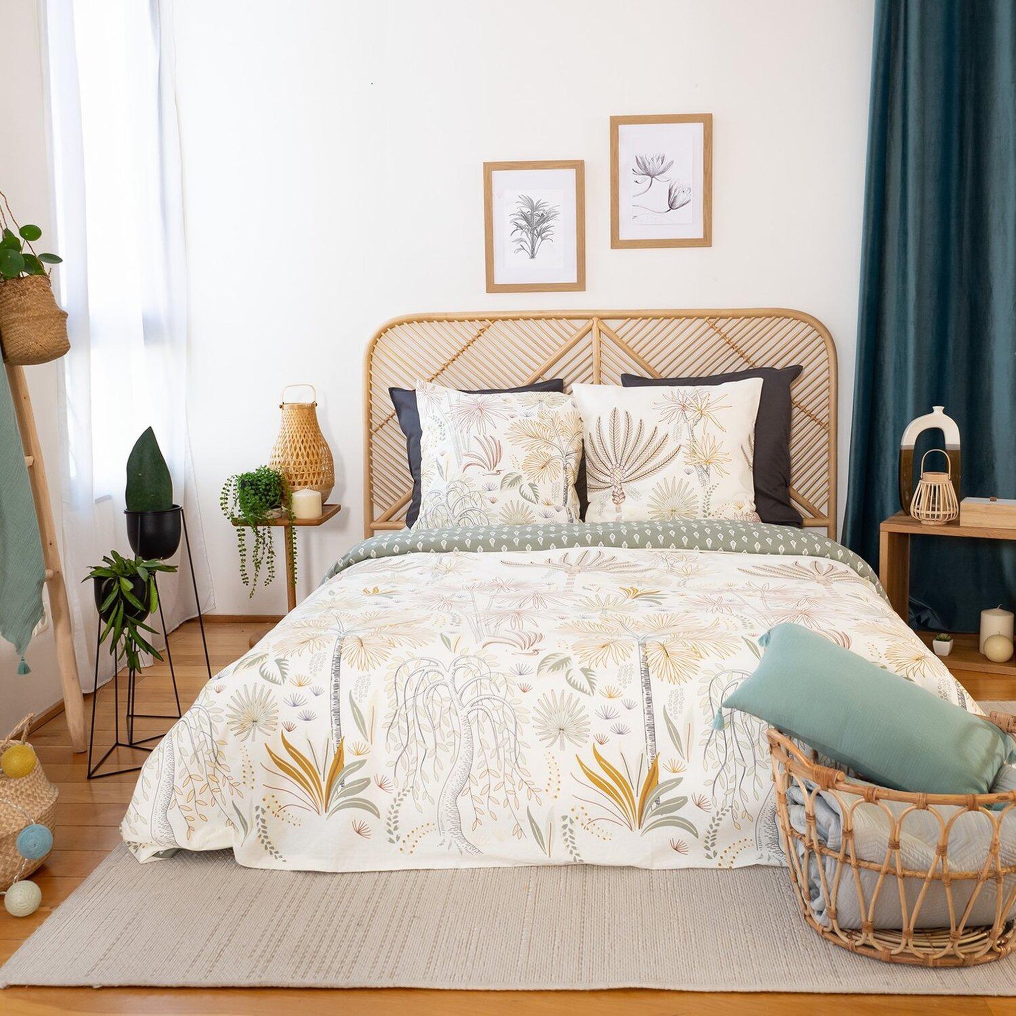 Voir la diapositive 5 : Home collection Parure housse de couette 100% coton 57fils tinguelie