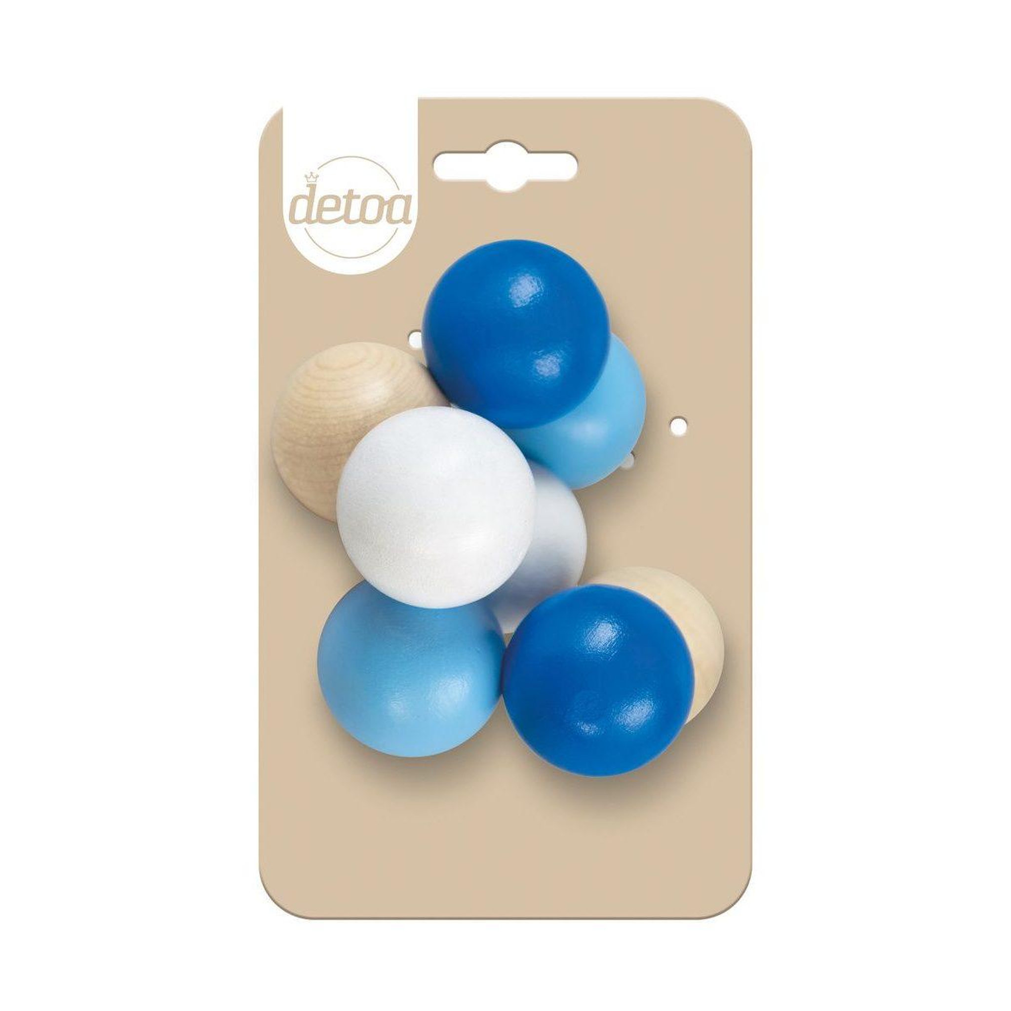 Voir la diapositive 2 : DETOA Detoa 8 boules en bois éveil bleu