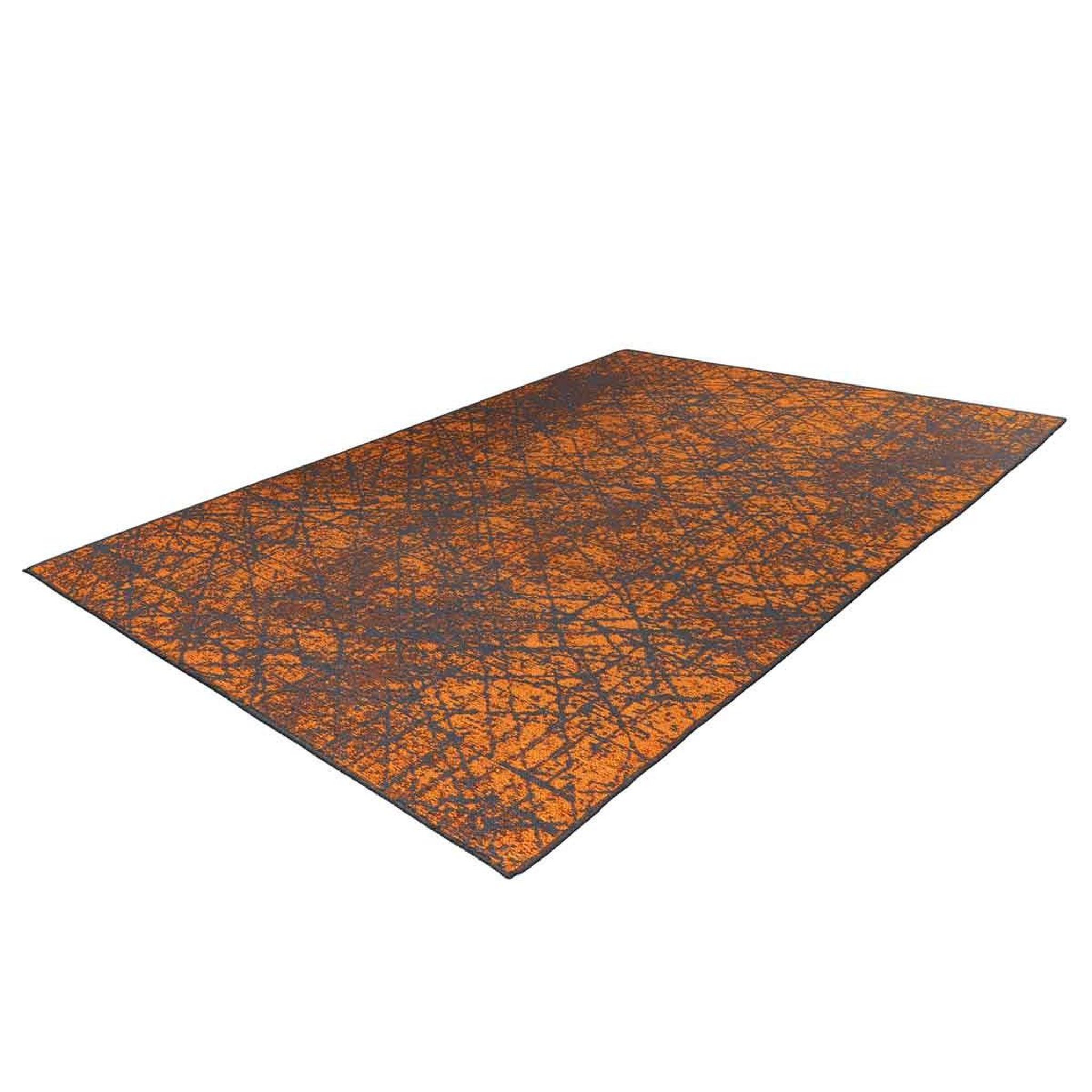 Voir la diapositive 2 : Paris Prix Tapis Tissé à Poils Courts Vintage  Kalevi  Orange