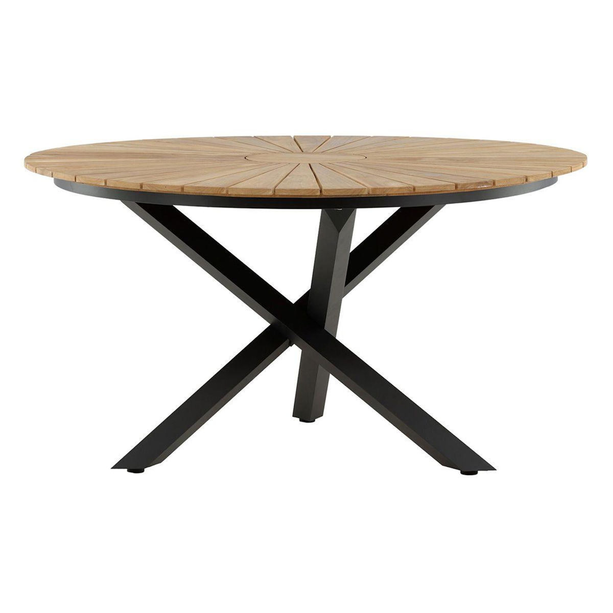 Paris Prix Table de Jardin Ronde  Mexico  140cm Naturel & Noir