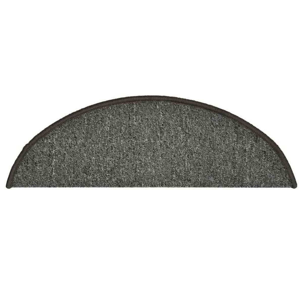 VIDAXL Tapis d'escalier 30 pcs gris fonce 56x17x3 cm