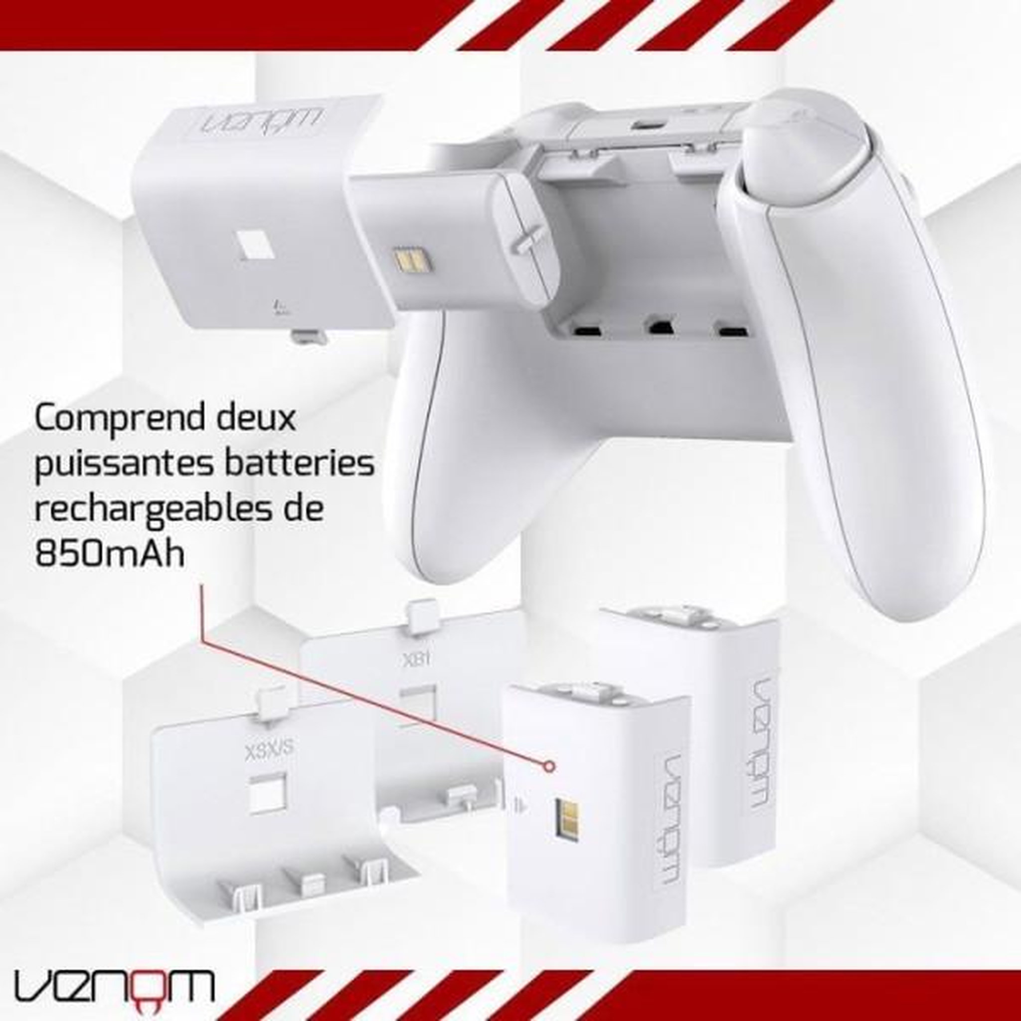 Voir la diapositive 3 : VENOM Station de charge double - VENOM - pour manettes Xbox - Xbox Series X|S & One - Blanc