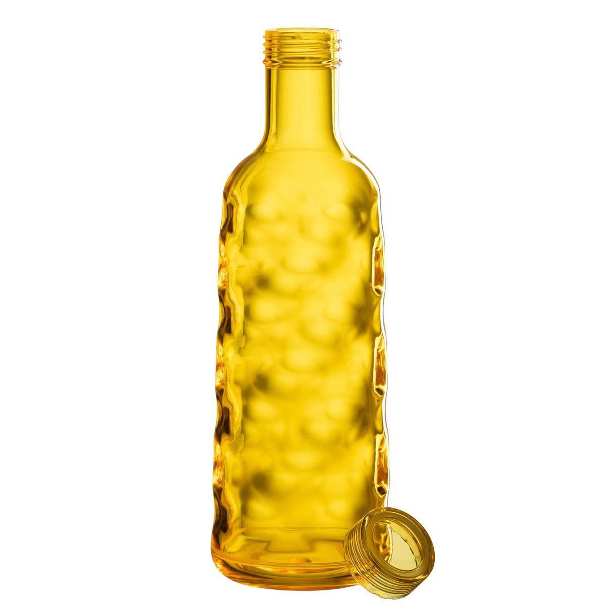 Voir la diapositive 2 : J-LINE Bouteille en plastique  martelé  1,15l jaune