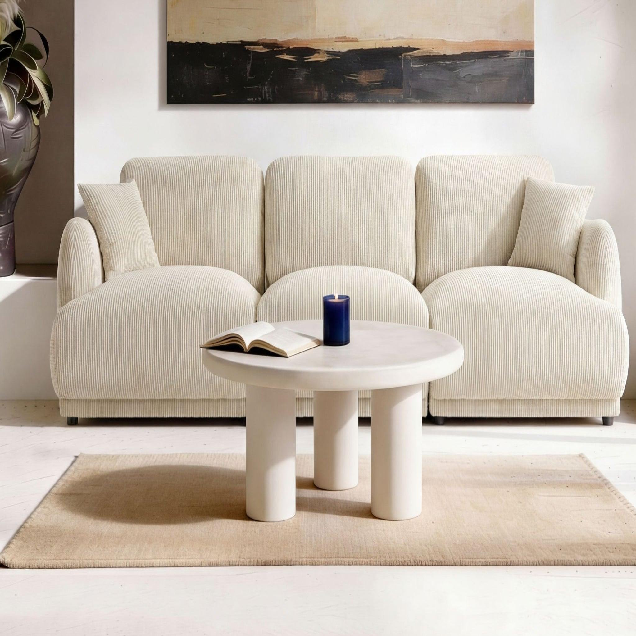 Voir la diapositive 3 : CASANOVA PARIS Noma - table basse 80cm3 pieds beige