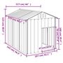 Voir la diapositive 6 : VIDAXL Niche pour chien avec toit anthracite acier galvanise
