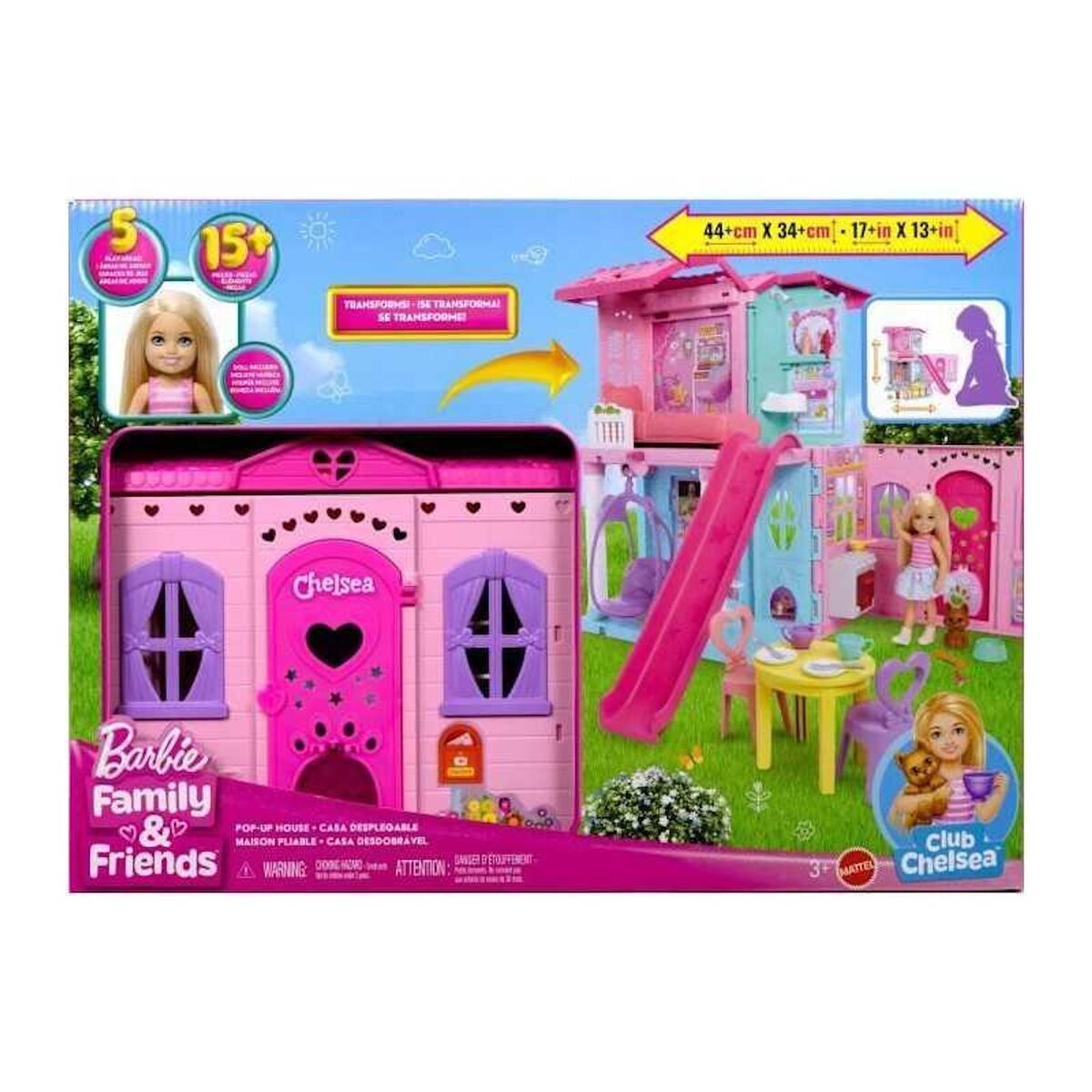 BARBIE Barbie - Coffret La maison transformable de Chelsea - Avec accessoires - Barbie - JFW49