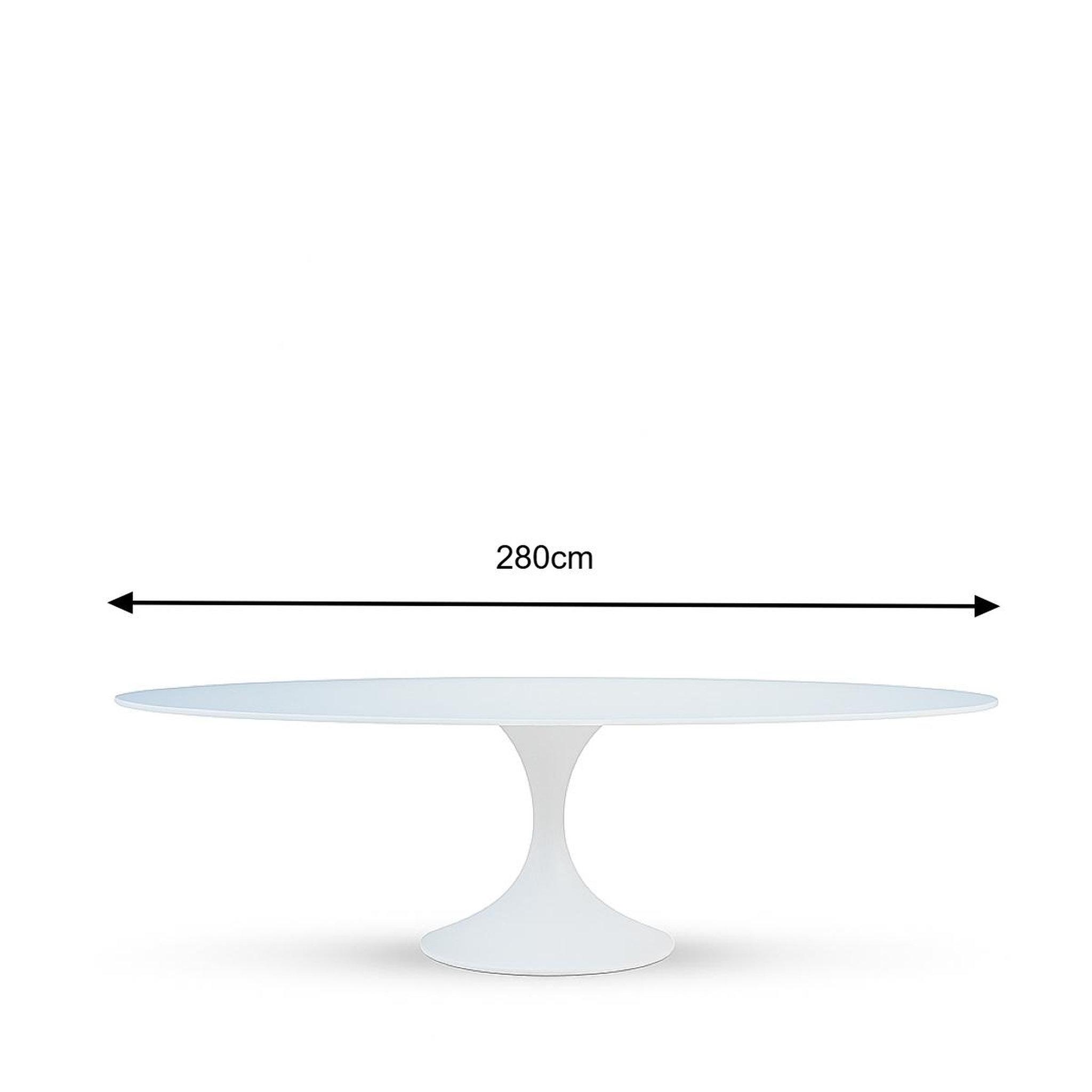 Voir la diapositive 5 : JLC KREATION Grande table à manger forme organique 280cm calisia couleur blanc
