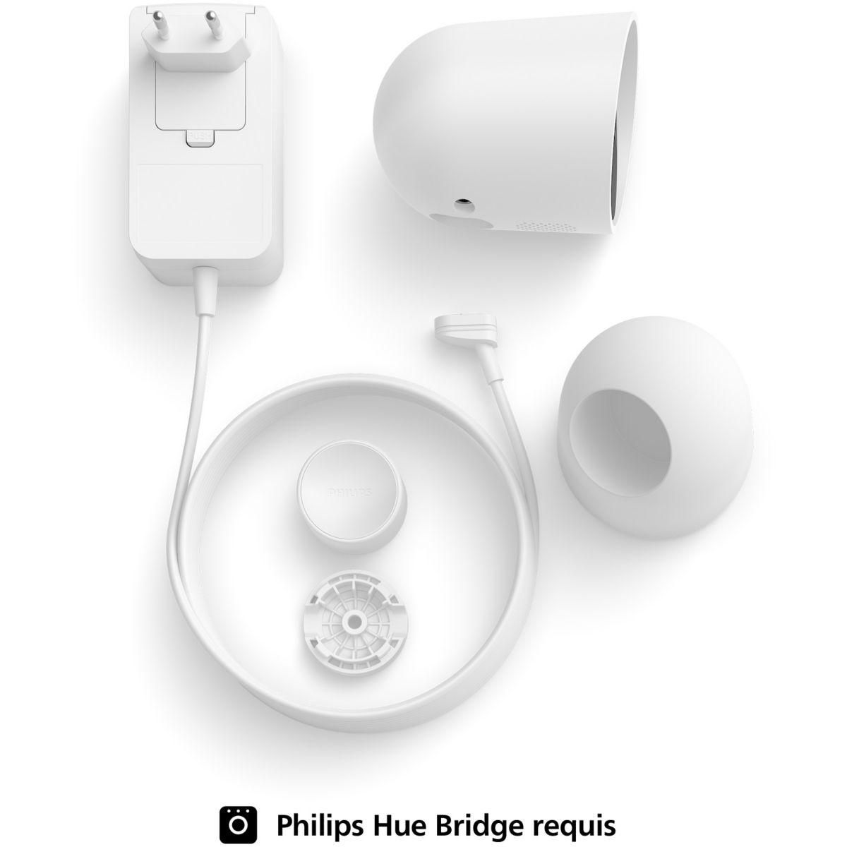Philips Caméra de surveillance HUE SECURE avec support bureau blanche