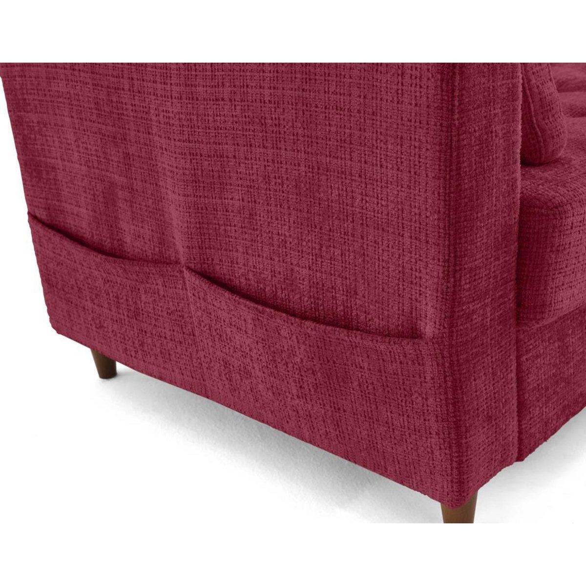 LISA DESIGN Anna - canapé d'angle droit 4 places convertible avec coffre en velours texturé