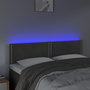 Voir la diapositive 3 : VIDAXL Tete de lit a LED Gris fonce 144x5x78/88 cm Velours