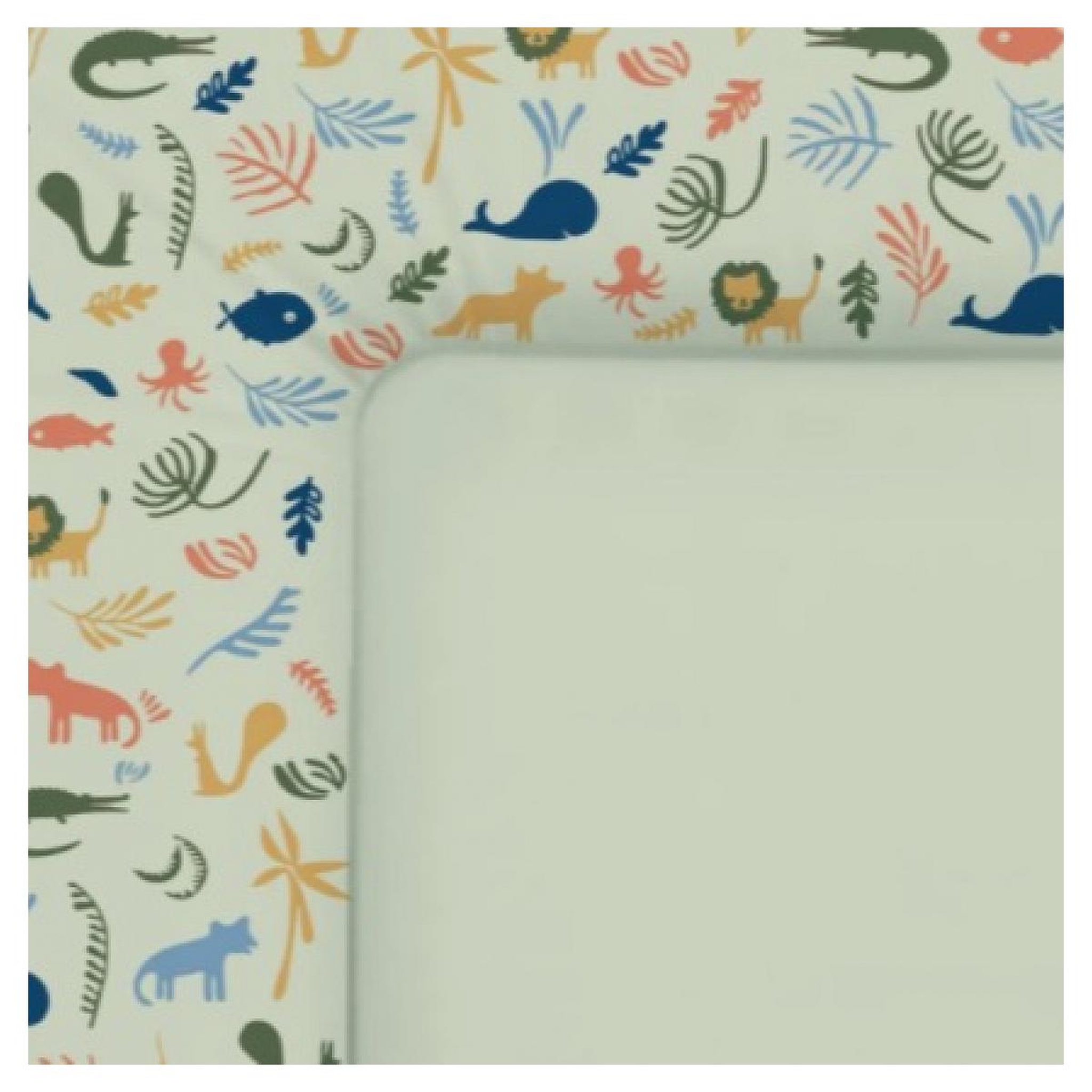 Voir la diapositive 2 : GEUTHER Table à Langer Murale Wicki Geuther avec Matelas - Design Naturel et Motifs Party Animal Vert