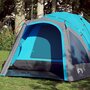 Voir la diapositive 1 : VIDAXL Tente de camping a dome 3 personnes bleu liberation rapide