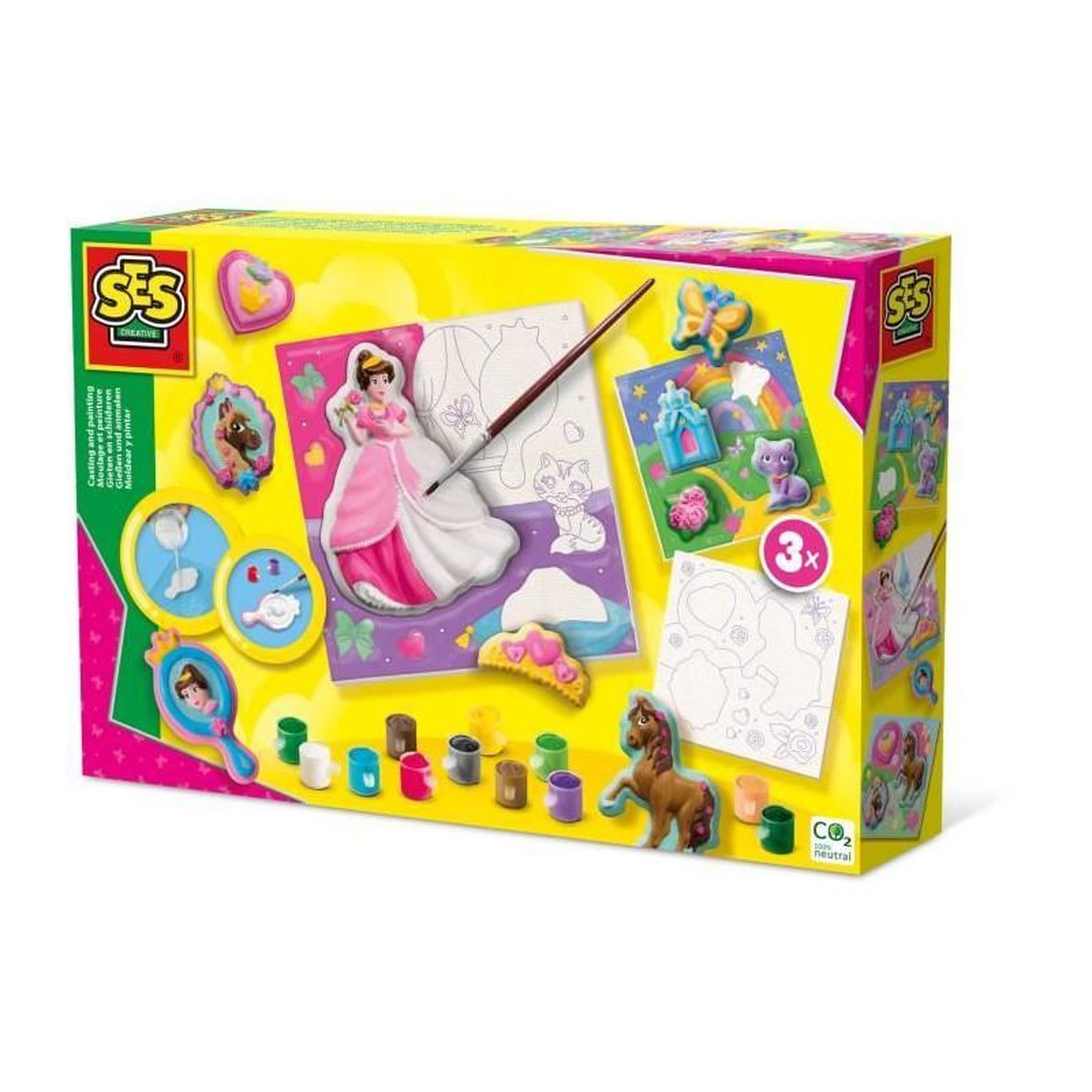 Voir la diapositive 1 : SES Creative Moulage et peinture - Toiles pour peindre des princesses 3x - Loisirs créatifs - SES CREATIVE - Réaliser 3 peintures de prince