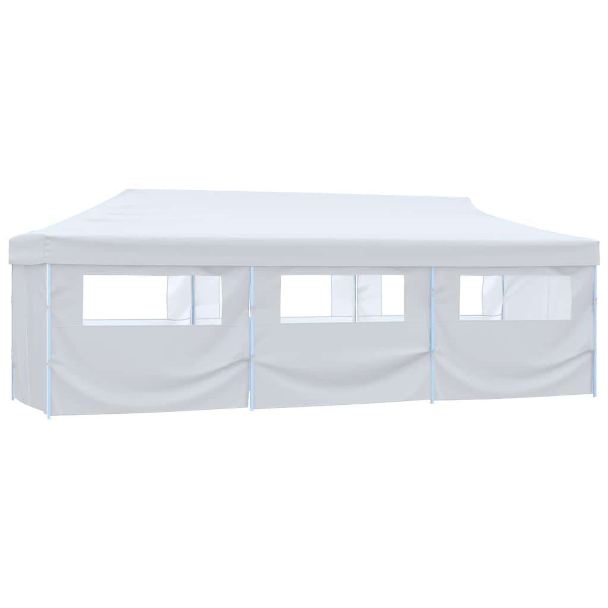 Voir la diapositive 1 : VIDAXL Tente de reception escamotable avec 8 parois 3 x 9 m Blanc