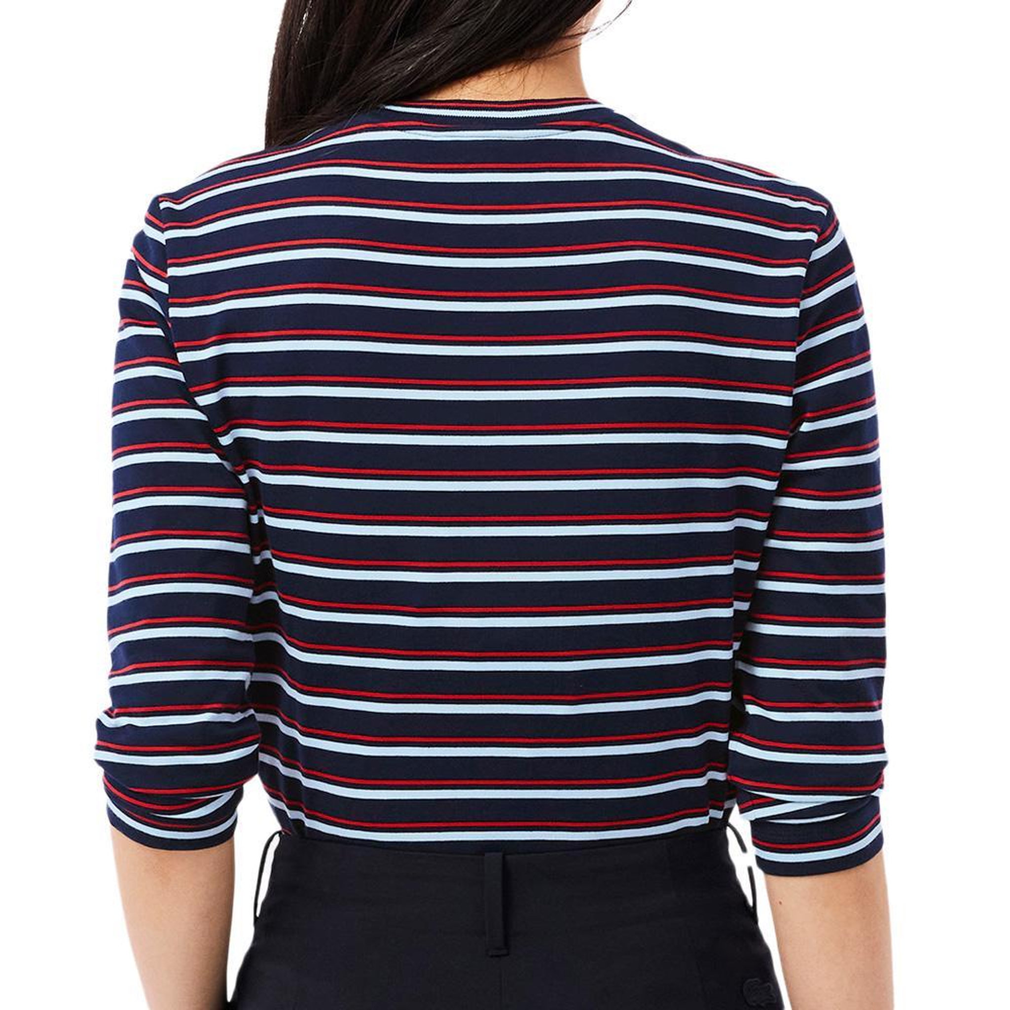 Voir la diapositive 2 : Lacoste T-shirt Marine Femme Lacoste Long Sleeve