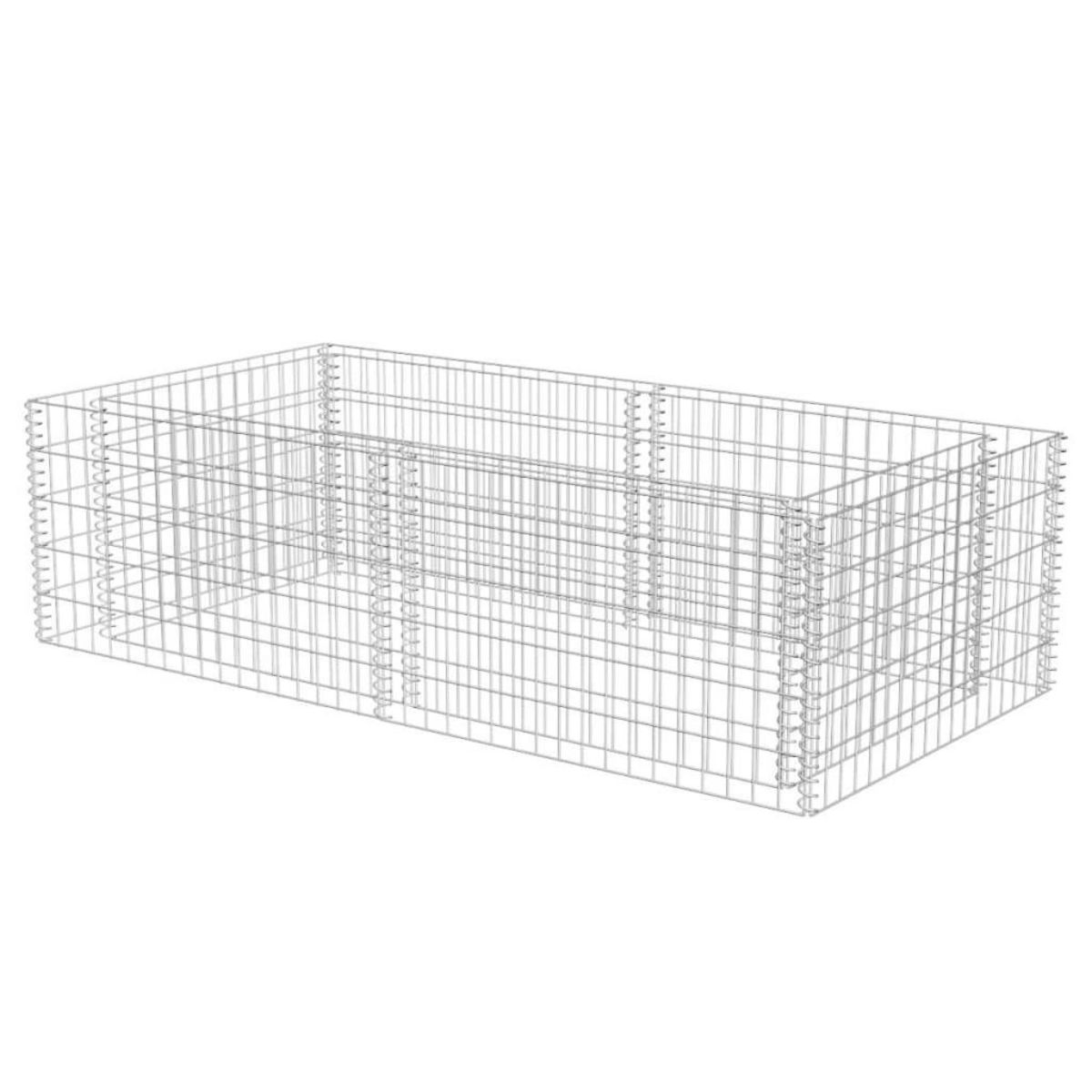 VIDAXL Jardiniere a gabion Acier galvanise 180 x 90 x 50 cm