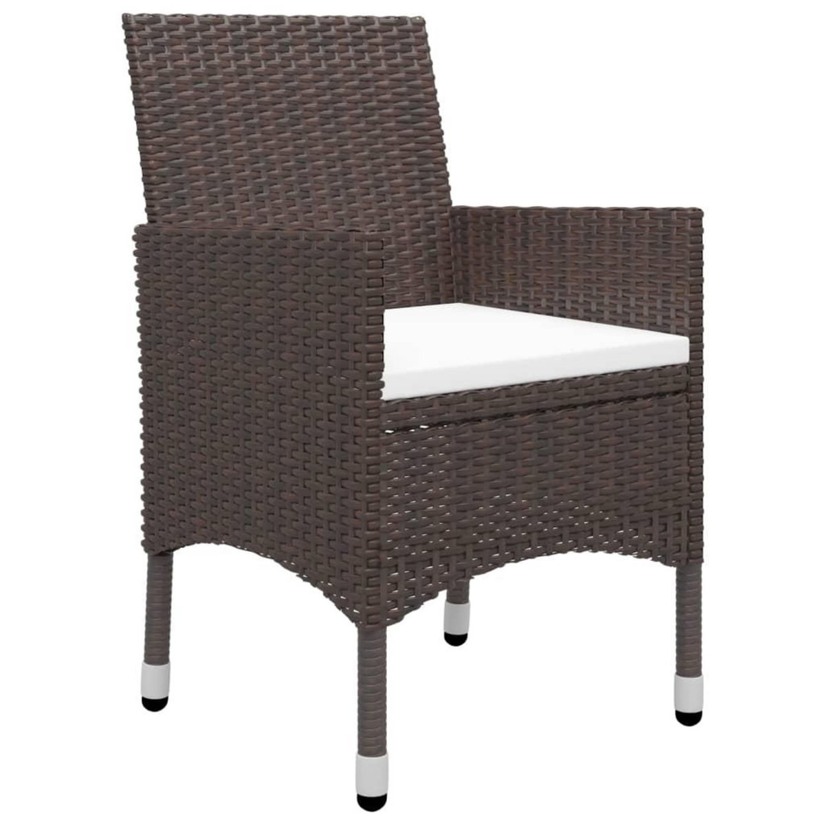 VIDAXL Ensemble a manger de jardin 5 pcs Marron
