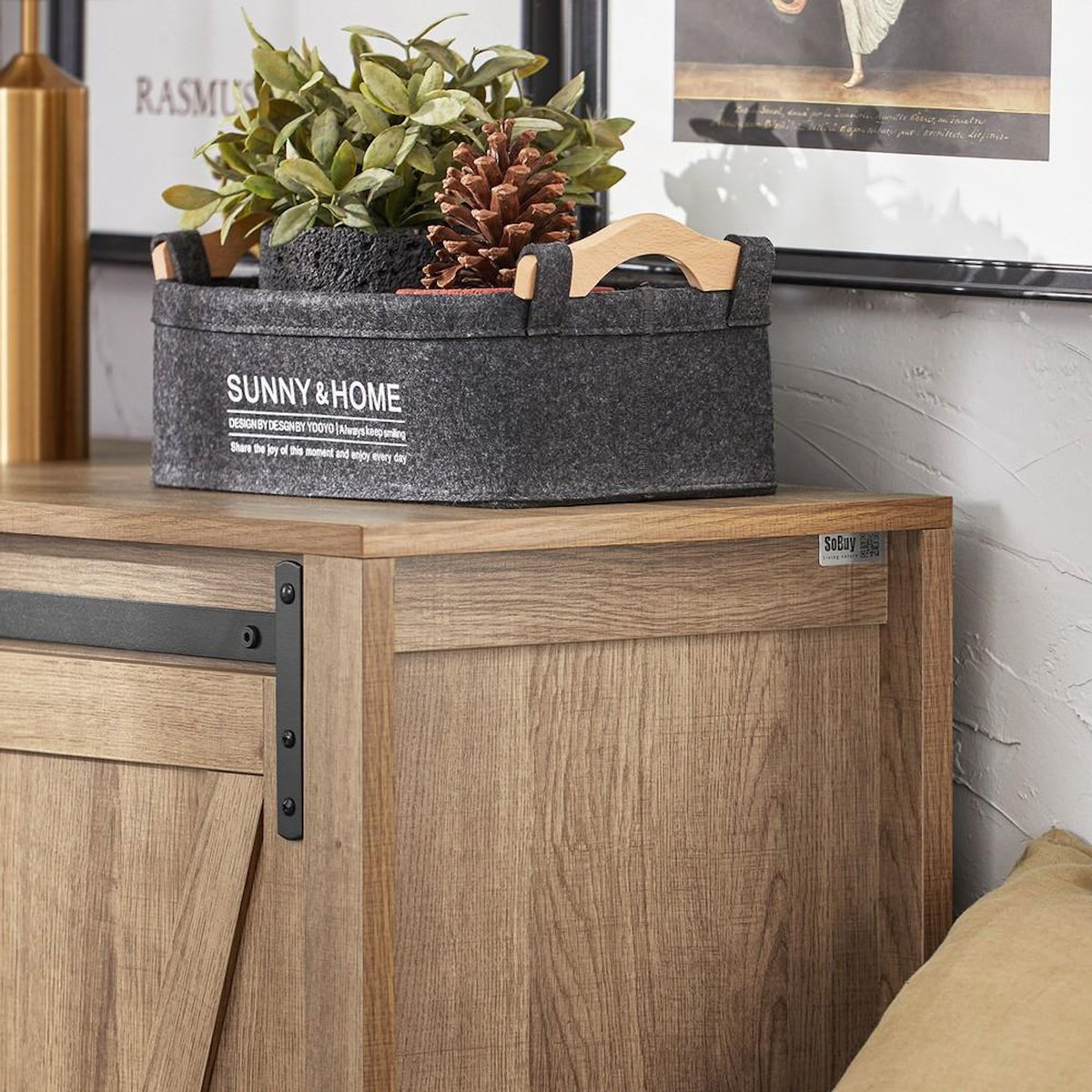 SOBUY SoBuy - Meuble À Chaussures avec un tiroir - Rustique - FSB59