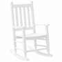 Voir la diapositive 2 : VIDAXL Chaise a bascule enfants blanc bois de peuplier massif