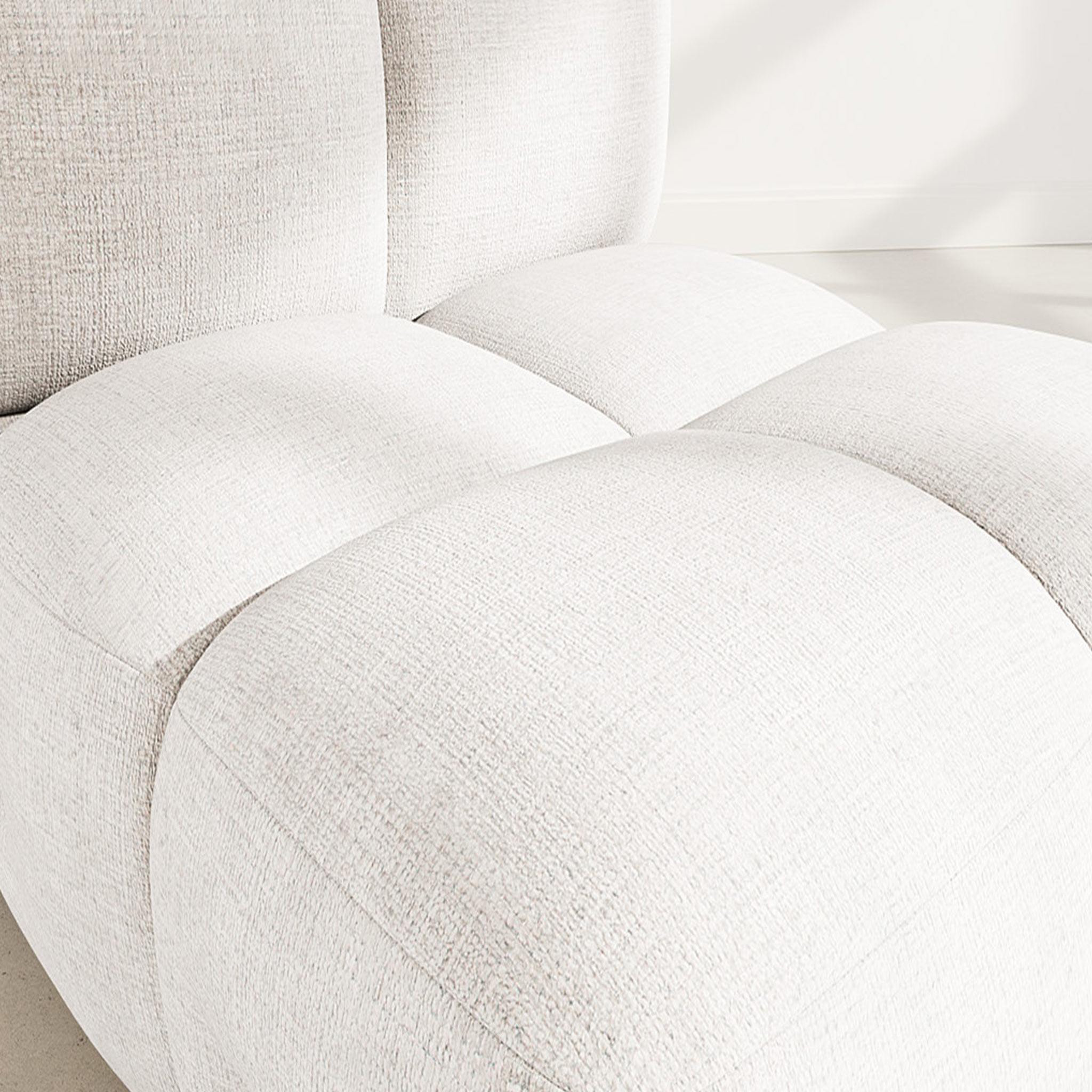 Voir la diapositive 4 : LISA DESIGN Grace - module d'assise en velours texturé