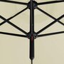 VIDAXL Parasol double avec mat en acier Sable 600 cm