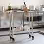 Voir la diapositive 3 : VIDAXL Table de travail de cuisine avec roues 82,5x30x85 cm inox