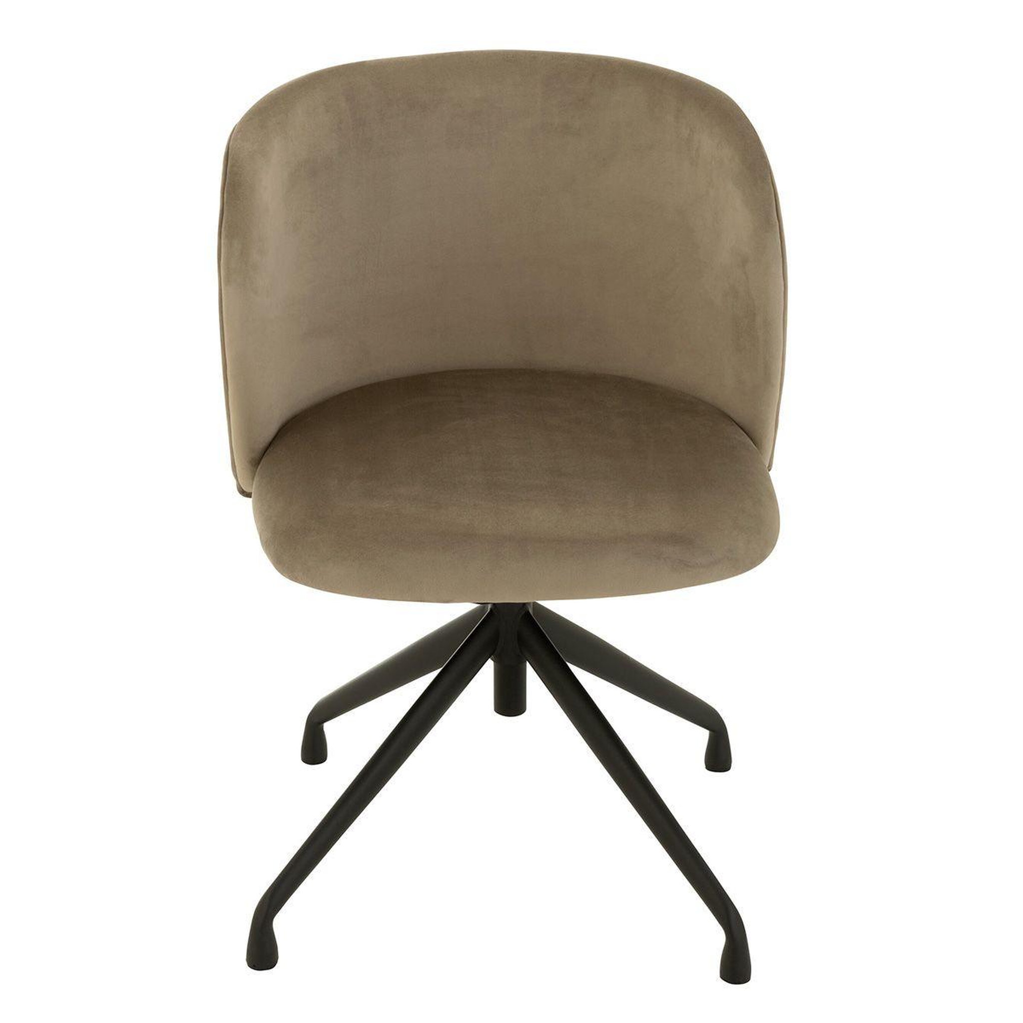 Voir la diapositive 2 : J-LINE Chaise pivotante en velours  gena  78-83cm gris foncé