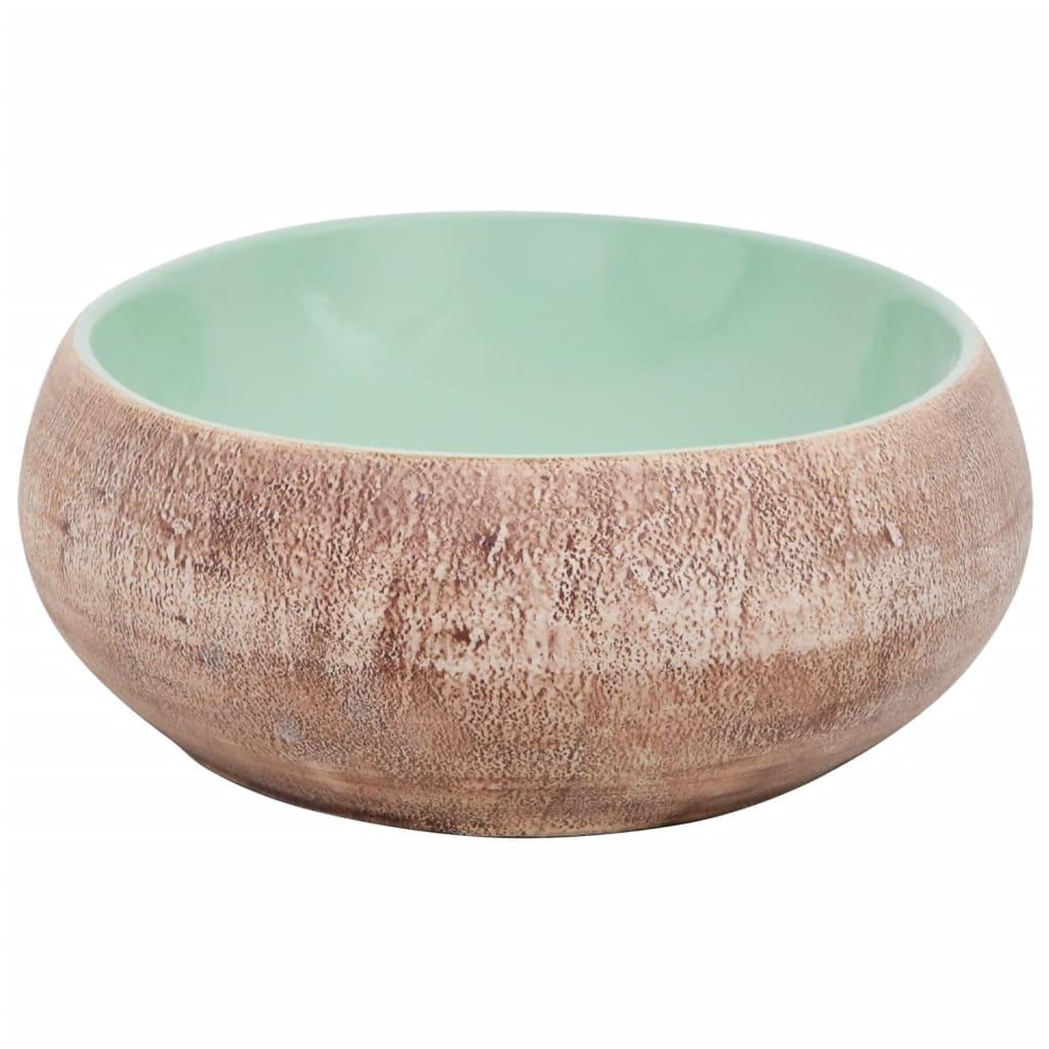 Voir la diapositive 5 : VIDAXL Vasque a poser vert et marron ovale 59x40x15 cm ceramique