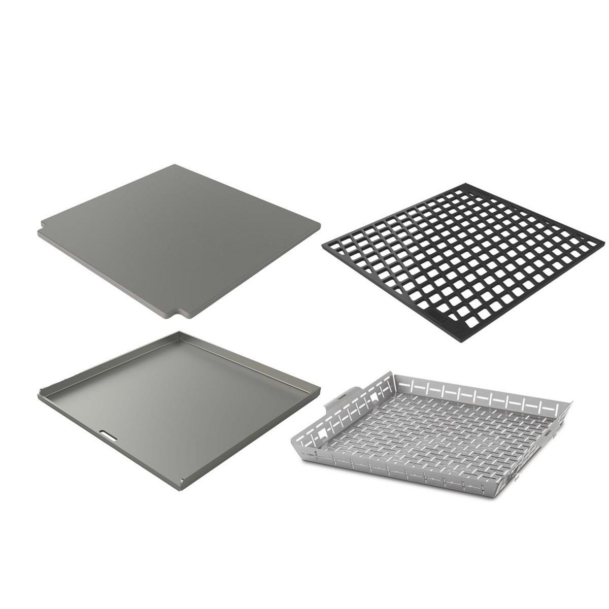 Weber Ensemble 4 accessoires Weber Crafted (plancha, pierre pizza, panier légume et grille de saisie)