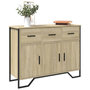 Voir la diapositive 1 : VIDAXL Buffet chêne sonoma 97x32,5x74,5 cm bois d ingénierie