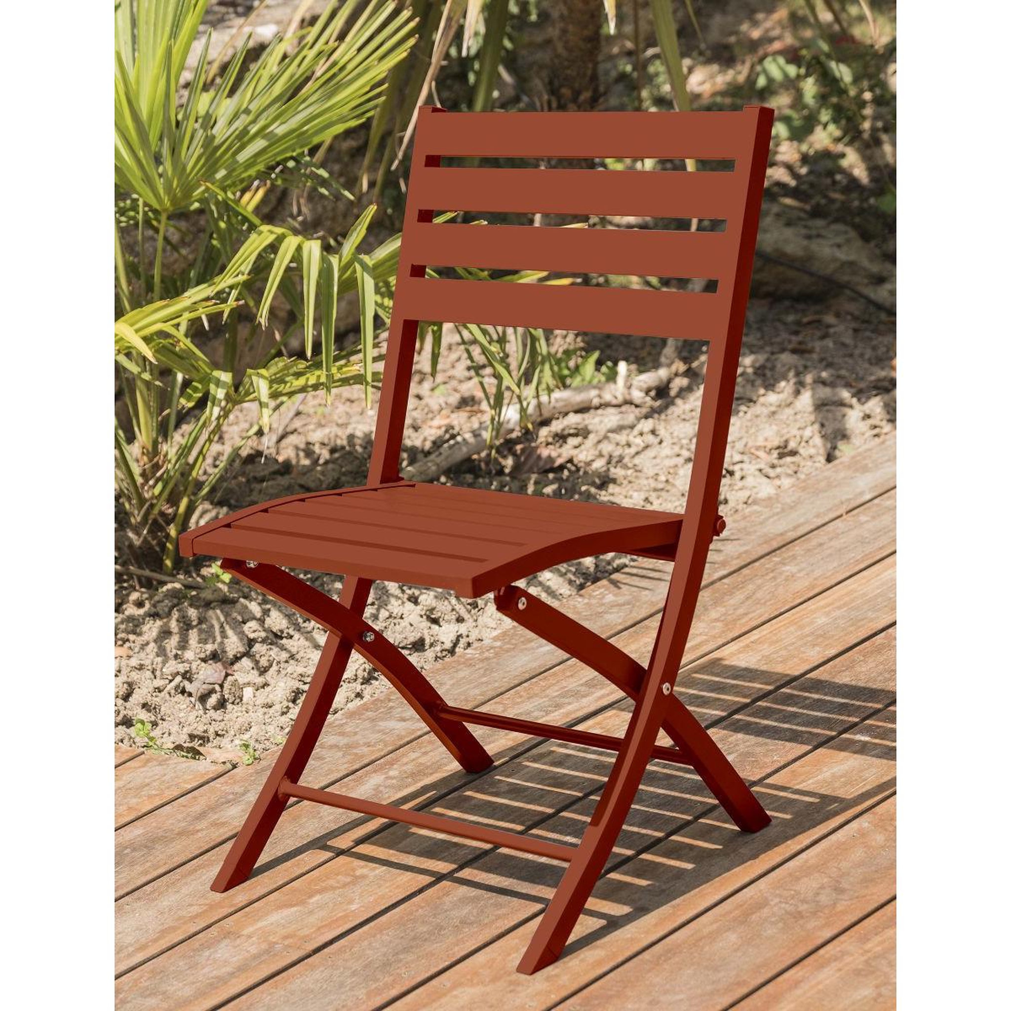 Voir la diapositive 3 : Paris Prix Chaise de jardin pliante  marius  82cm terracotta