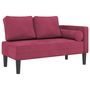 Voir la diapositive 2 : VIDAXL Chaise longue avec coussins rouge bordeaux velours
