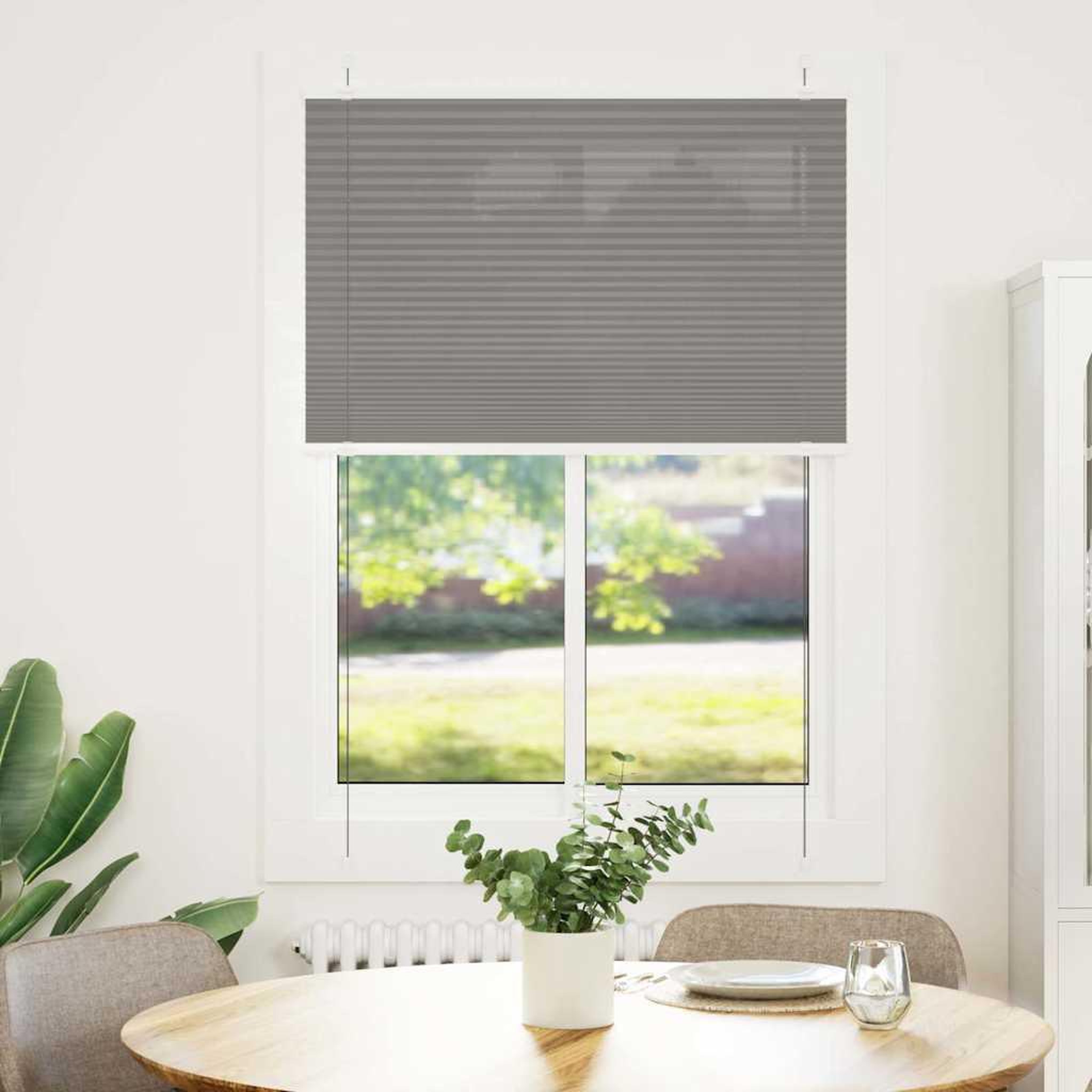 VIDAXL Store plisse anthracite 100x100 cm largeur du tissu 99,4 cm