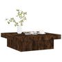 Voir la diapositive 3 : VIDAXL Table basse Chene fume 90x90x28 cm Bois d'ingenierie