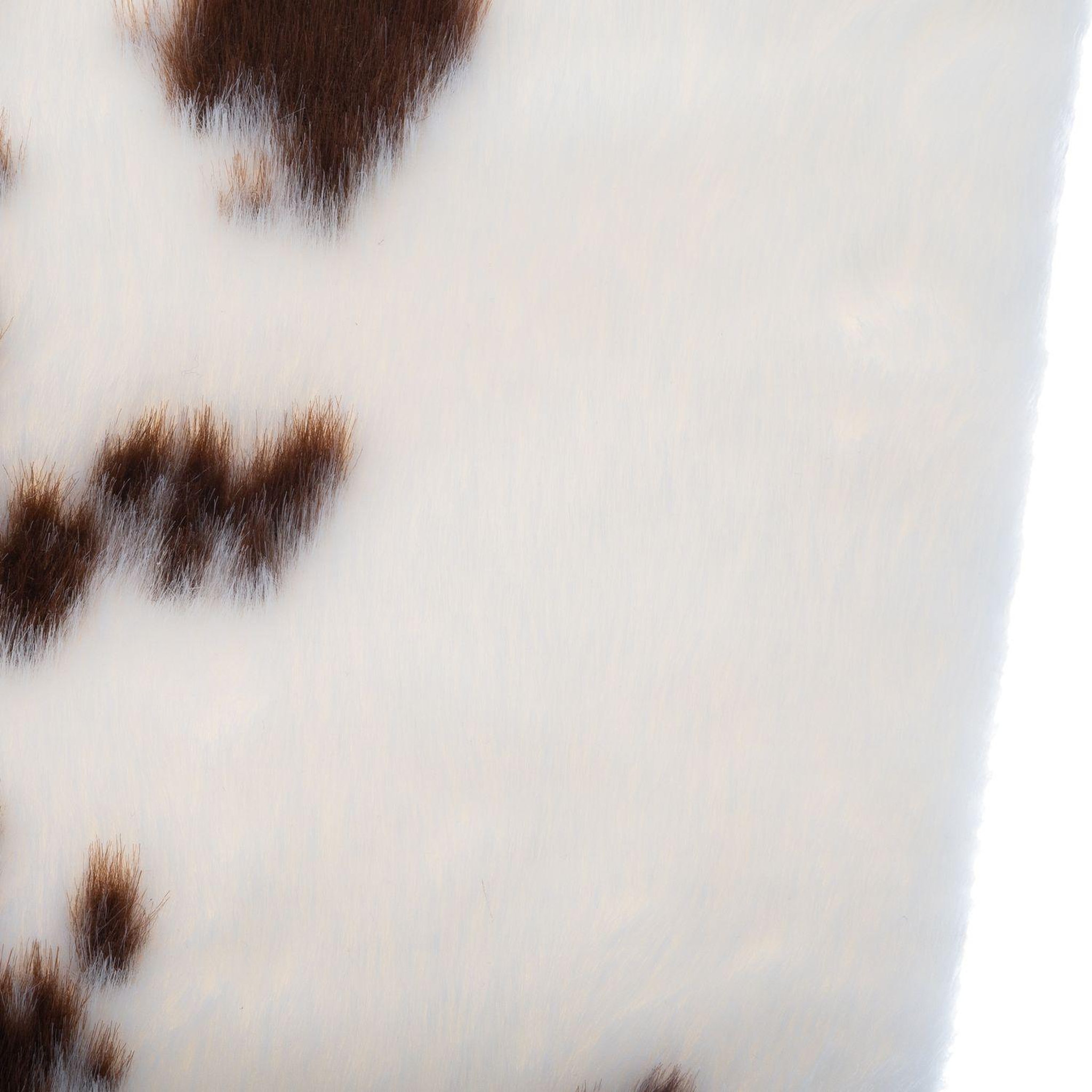 Voir la diapositive 4 : ATMOSPHERA Tapis en polyester, effet peau de vache - 100x94 cm - marron et blanc