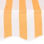 VIDAXL Auvent retractable manuel 350 cm Rayures oranges et blanches