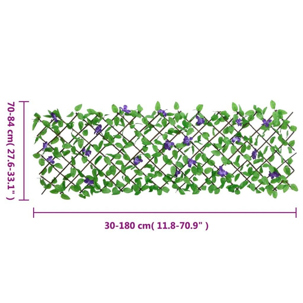 VIDAXL vidaXL Treillis de lierre artificiel extensible 5 pcs vert 180x70 cm