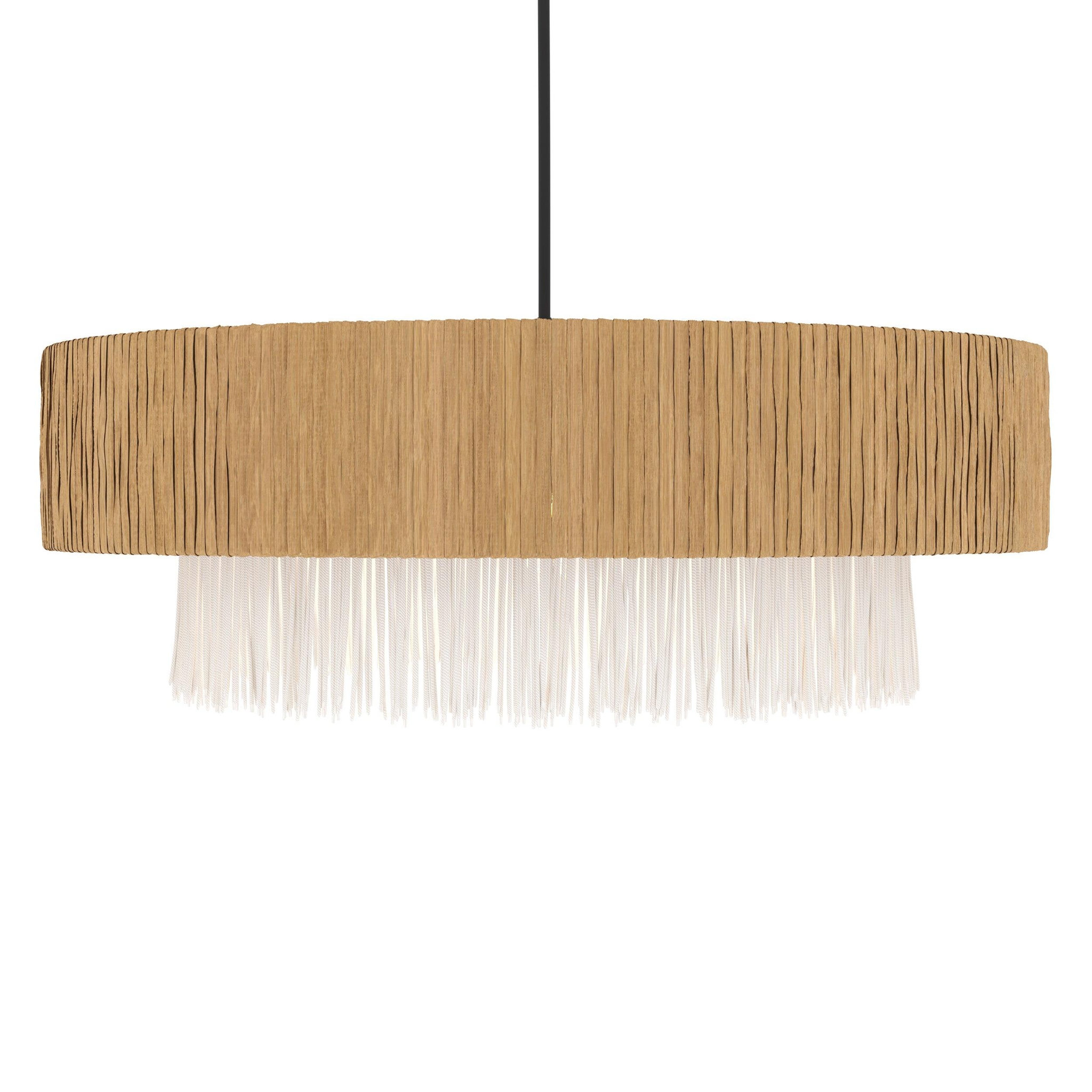 Voir la diapositive 3 : MAISON PAVANE Suspension ronde en raphia 75 cm-Solara