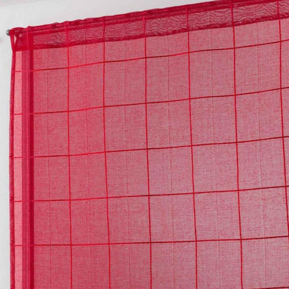 Paris Prix Paire de Voilages  Eulalie  60x90cm Rouge