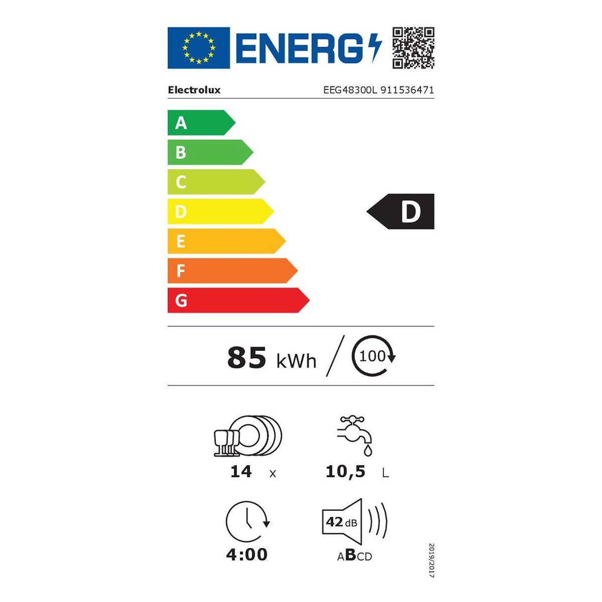 ELECTROLUX Lave vaisselle encastrable EEG48300L GlassCare